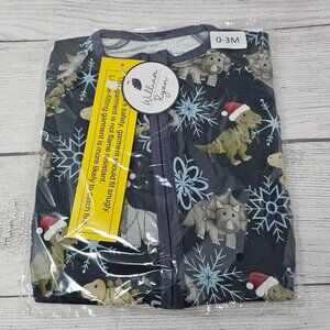 NEW!!! William & Ryan Baby‎ Boy Bamboo Christmas Dinos Zippy Size 0-3m